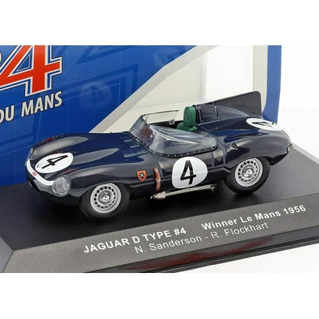 Jaguar D-Type 4 Victoire 24 Heures du Mans 1956 IXO LM1956