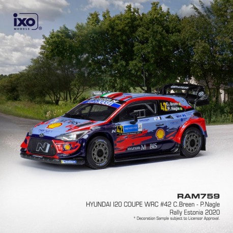 Hyundai i20 Coupe WRC 42 Rallye d'Estonie 2020 C. Breen - P. Nagle IXO RAM759 1/43
