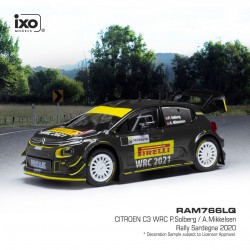 Citroen C3 WRC 21 Rallye de Sardaigne 2020 P. Solberg - A. Mikkelsen IXO RAM766