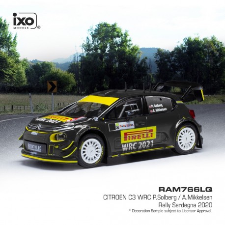 Citroen C3 WRC 21 Rallye de Sardaigne 2020 P. Solberg - A. Mikkelsen IXO RAM766