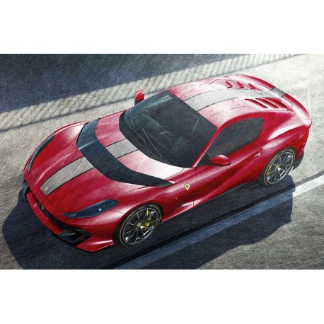 Ferrari 812 Competizione Rosso Fiorano wuth Grey livery Looksmart LS530D