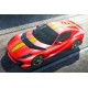 Ferrari 812 Competizione Rosso Corsa with Yellow livery Looksmart LS530C