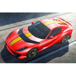 Ferrari 812 Competizione Rosso Corsa with Yellow livery Looksmart LS530C