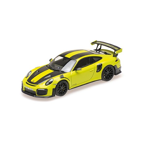 Porsche 911 991.2 GT2RS 2018 Green with Weissach Package with Golden Magnesium Wheels Minichamps 155068300