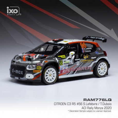 Citroen C3 R5 56 Monza Rally 2020 S. Lefebvre - T. Dubois IXO RAM776