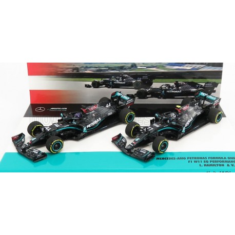 Cars Set Mercedes F1 W11 EQ Performance F1 Styrie 2020 Hamilton Bottas Minichamps 413204477