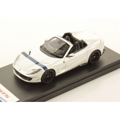 Ferrari 812 GTS Bianco Italia with Blue livery Looksmart LS516H