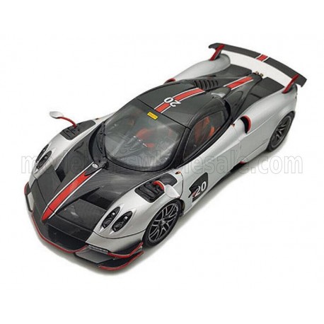 Pagani Huayra BC Roadster 2017 Silver Black LCD Model LCD18008Si