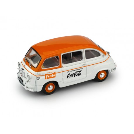 Fiat 600D Multipla Fanta - Coca Cola 1961 Orange White Brumm R648