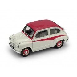 Fiat 600 750 Derivazione Abarth 1956 Grey Red Brumm R645-01
