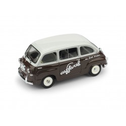 Fiat 600 Multipla Caffarel 1956 White Brown Brumm R595