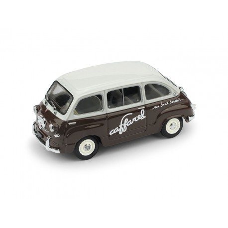 Fiat 600 Multipla Caffarel 1956 White Brown Brumm R595