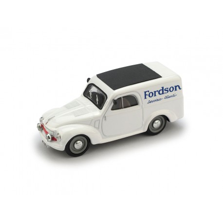 Fiat 500C Van Fordson 1950 White Black Brumm R545