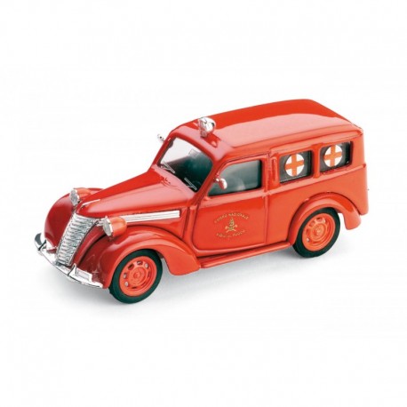 Fiat 1100E Fire Engine Ambulance 1949 Red Brumm R180B