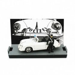 Porsche 356 Cabriolet Swiss Police with Figurine 1952 White Brumm R198DF