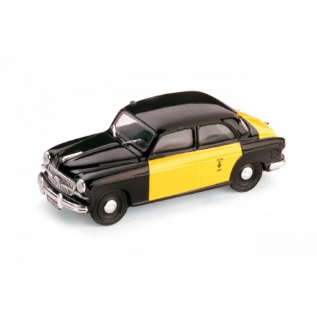 Fiat 1400B Taxi Barcelone 1956 Black Yellow Brumm R216B