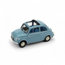 Fiat 500 Nuova Open 1959 Light Blue Brumm R364-04-UPD