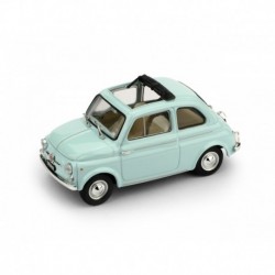 Fiat Nuova 500D Open 1960 Light Blue Brumm R404-06-UPD