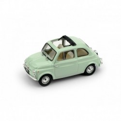 Fiat Nuova 500D Open 1960 Light Green Brumm R404-13-UPD