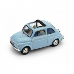 Fiat Nuova 500D Open 1960 Light Blue Brumm R404-14