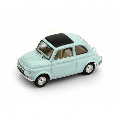 Fiat Nuova 500D Closed 1960 Light Blue Brumm R405-06-UPD