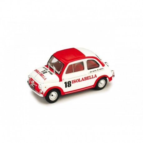 Fiat Nuova 500D Isolabella 1960 White Red Brumm R408