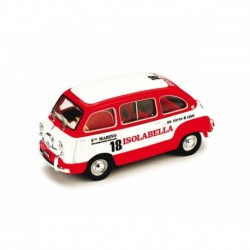 Fiat 600D Multipla Isolabella 1960 White Red Brumm R410