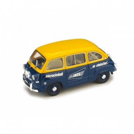 Fiat 600 Multipla La Cimbali 1965 Blue Yellow Brumm R411