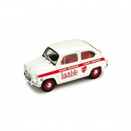 Fiat 600D Lovable 1965 White Red Brumm R412