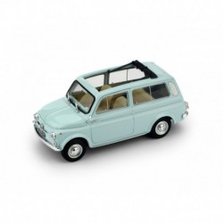 Fiat 500 Giardiniera Open 1960 Light Blue Brumm R424-09