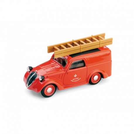Fiat 500B Van Fire Engine 1946 Red Brumm R246