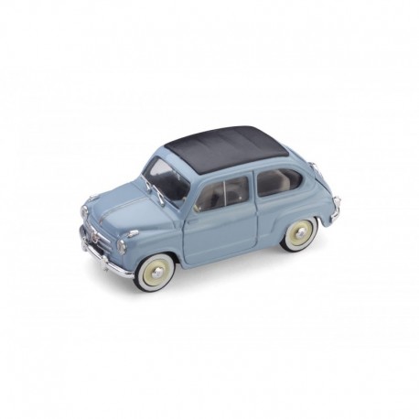 Fiat 600 Closed 1956 Blue Brumm R249-04