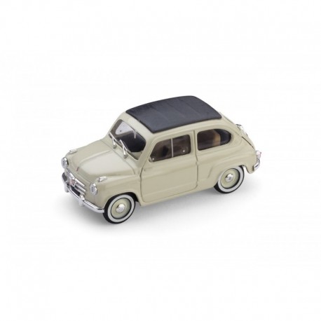 Fiat 600 Closed 1956 Beige Brumm R249-09