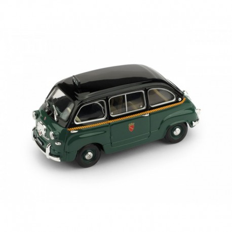 Fiat 600 Multipla Berlina Taxi Roma 1956 Green Black Brumm R251C-UPD-2021