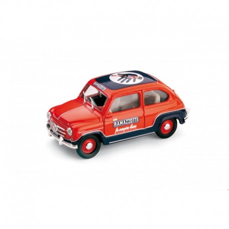 Fiat 600D Ramazzotti 1960 Red Brumm R285