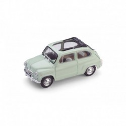 Fiat 600D Trasformabile Open 1960 Green Brumm R317-05