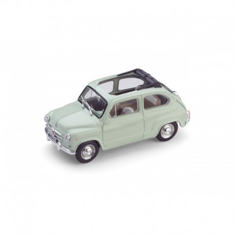 Fiat 600D Trasformabile Open 1960 Green Brumm R317-05
