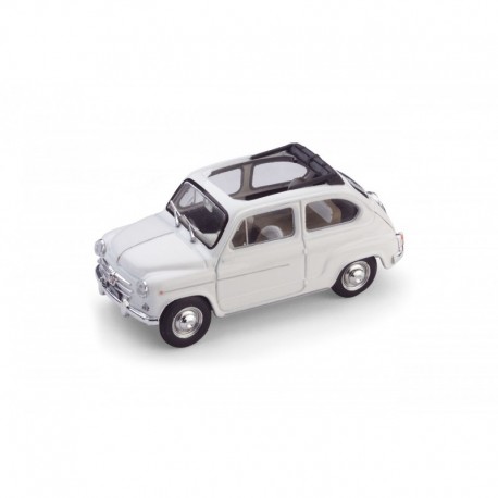 Fiat 600D Trasformabile Open 1960 White Brumm R317-12