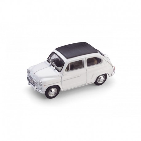 Fiat 600D Trasformabile Closed 1960 White Brumm R318-12