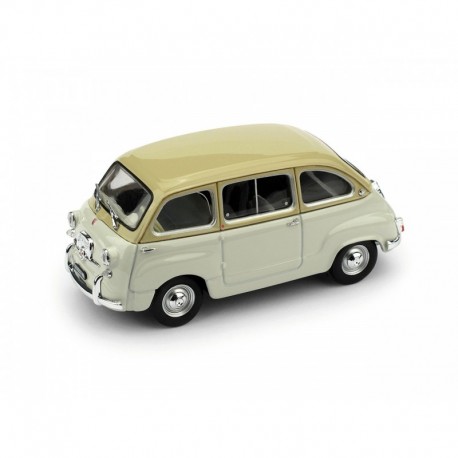 Fiat 600D Multipla 1960 Light Grey Beige Brumm R333-09