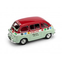 Fiat 600 Multipla Singer 1956 Light Green Red Brumm R399-UPD