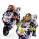 Set 2 Bikes + 2 Figurines Yamaha YZR M1 Valentino Rossi Jorge Lorenzo Moto GP Barcelona 2009 Minichamps 122094699