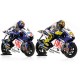 Set 2 Bikes + 2 Figurines Yamaha YZR M1 Valentino Rossi Jorge Lorenzo Moto GP Barcelona 2009 Minichamps 122094699