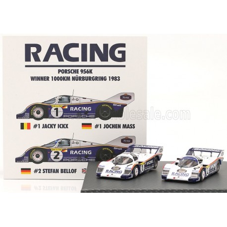 Porsche 956K Set 2x n1 n2 1000 Km du Nurburgring 1983 IXO W83430003