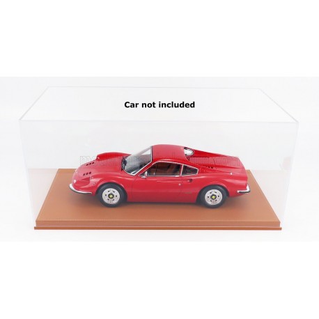 Boitier Vitrine Display Box 1/12 base en cuir beige Luxcase LC12001C