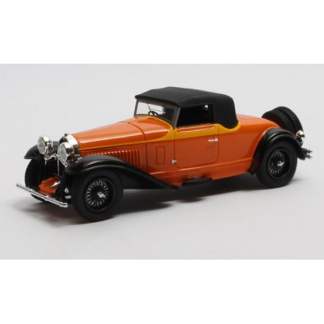Bugatti T46 De Villard Cabriolet closed 1930 Orange Black Matrix MX50205-062