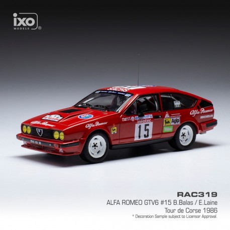 Alfa Romeo GTV6 15 Rallye Tour de Corse 1986 Balas - Laine IXO RAC319