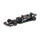 Mercedes F1 W11 EQ Performance 44 F1 91st Win Eifel 2020 Lewis Hamilton with pitboard and helmet Minichamps 410201144