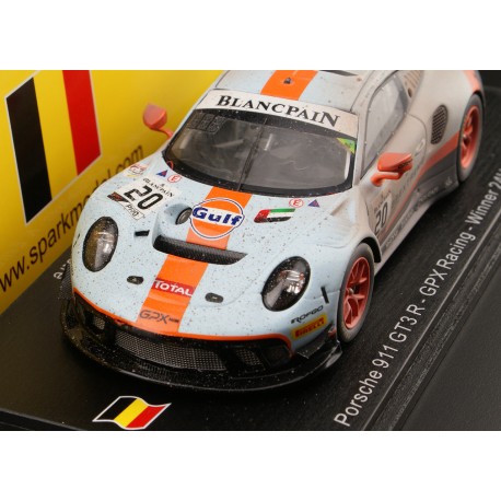 Porsche 911 GT3R 20 Winner 24 Heures de Spa Francorchamps 2019 Dirty Version Spark SB251D