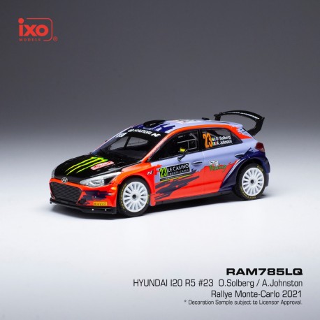 Hyundai i20 Coupe WRC 23 Rallye Monte Carlo 2021 Solberg - Johnston IXO RAM785